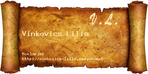 Vinkovics Lilla névjegykártya